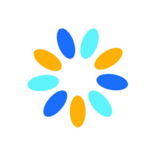 Dorset Primary Care Training Hub logo featuring a circular flower-like symbol made of alternating blue and yellow petal shapes