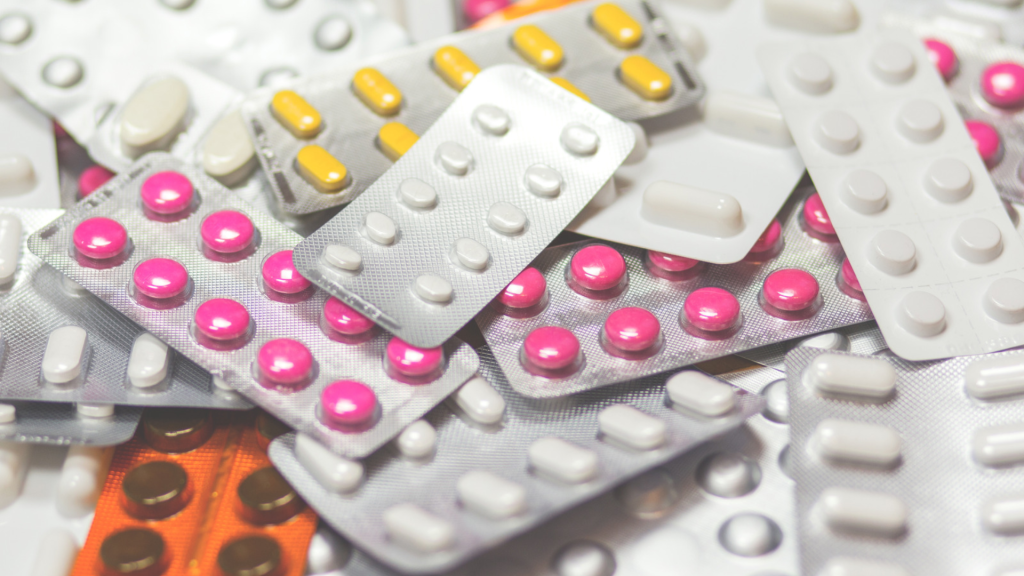 Packets of medicines